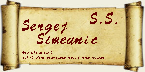 Sergej Simeunić vizit kartica